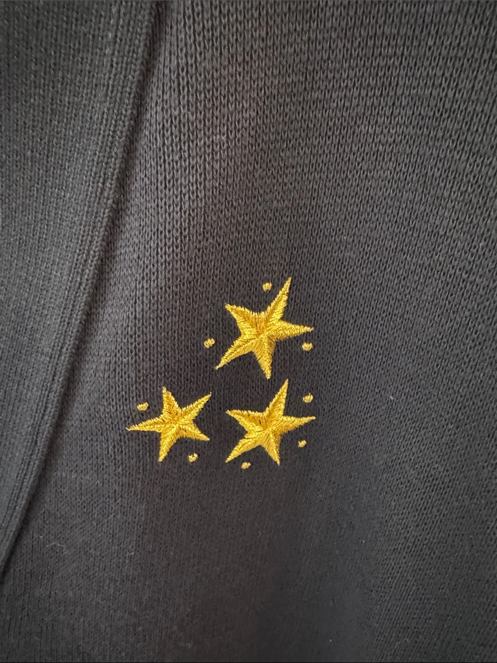 Vintage Bay Point Thread Navy Nautical Cardigan Gold Buttons Stars XL USA